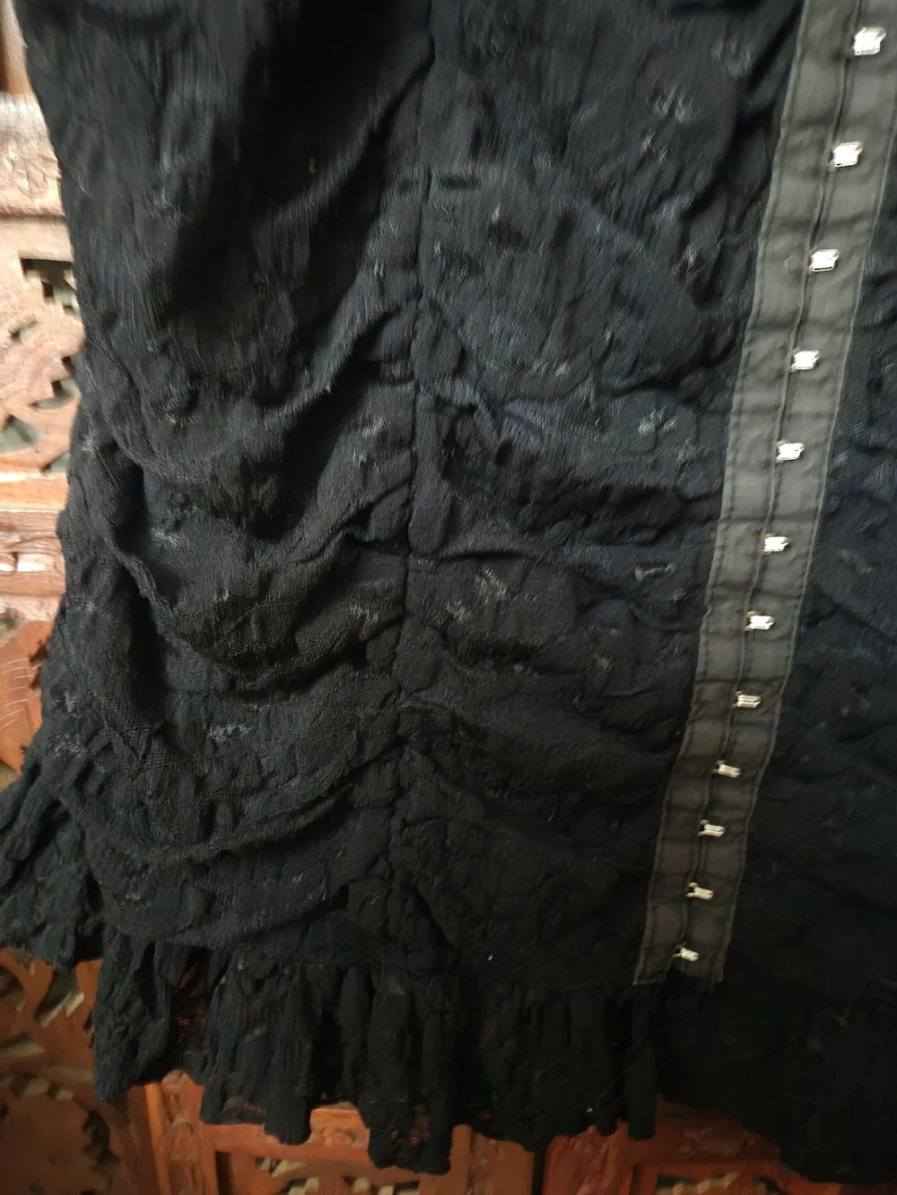 Ing Black Ruffle Button-Front Blouse - Picture 4 of 10
